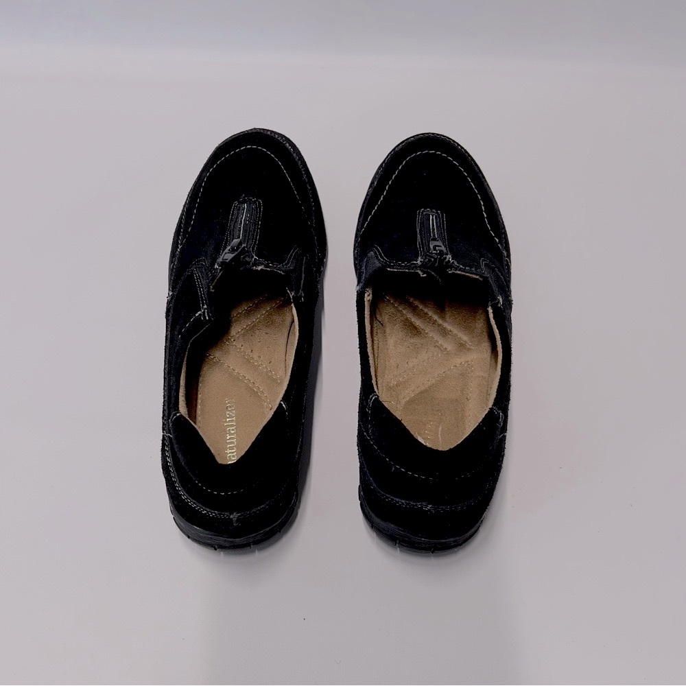 NATURALIZER women’s Size 8M Black Slip on Top Zip Comfort Walking Shoe - Picture 6 of 11